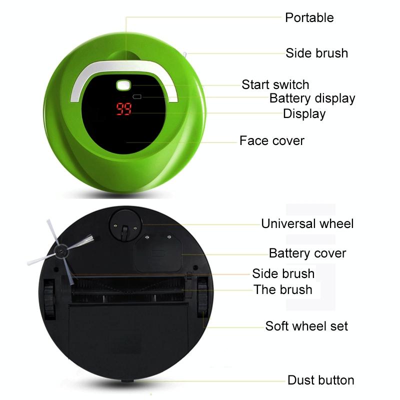 Smart Household Sweeping Robot - Fd-rsw c - Green