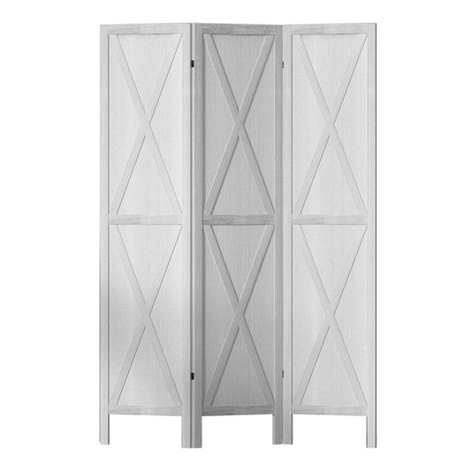 Artiss Silon Room Divider Screen Privacy Wood Dividers Stand 3 Panel White