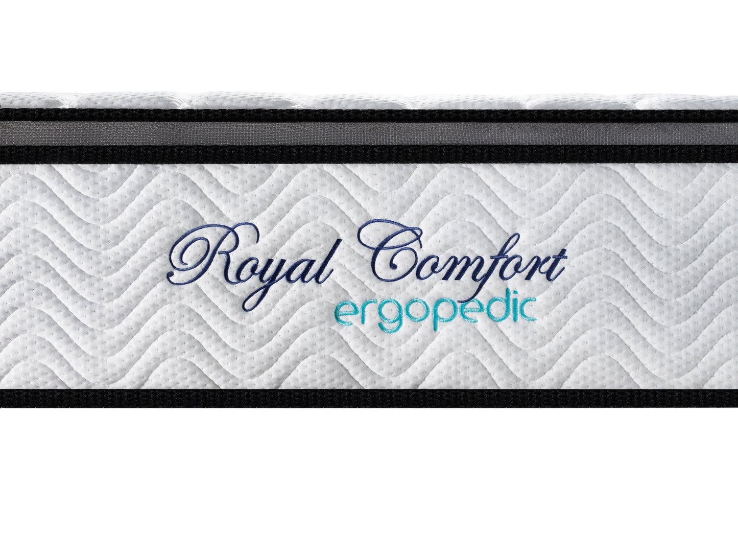 Ergopedic Mattress 5 Zone Latex Pocket Spring Mattress In A Box 30cm - King - White Grey Black