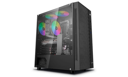 DEEPCOOL MATREXX 55 MESH ATX Minimalist Tempered Glass Case, Supports E-ATX MB