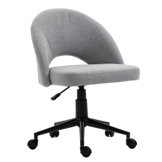 Fabric Office Chair Computer Upholstered Swivel Home Desk Chair  Grey