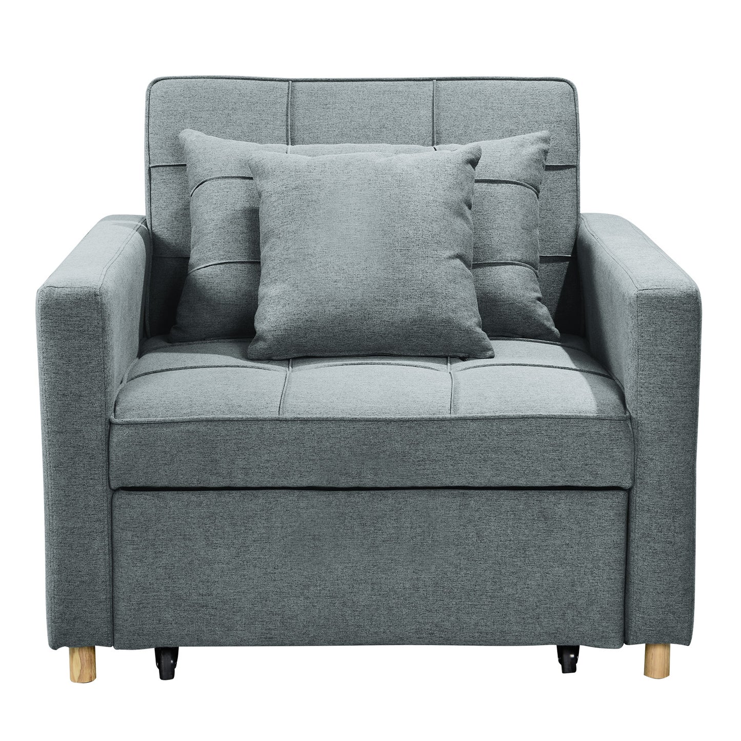 Sarantino Suri 3-in-1 Convertible Sofa Chair Bed - Airforce Blue