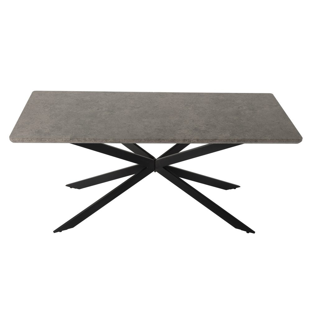 Dining Set Rectangular Table with 6 Navy Velvet Chairs