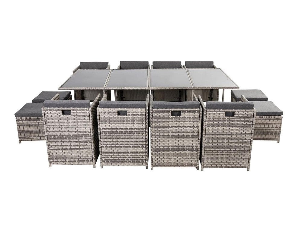 Bali 13PC Outdoor Dining Set - Grey