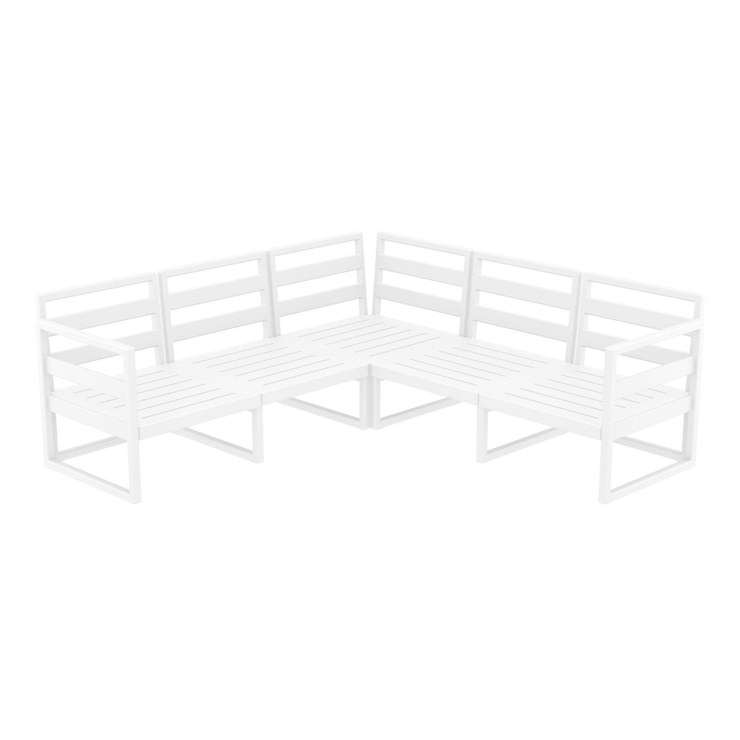 Mykonos Lounge Corner - White - No cushions