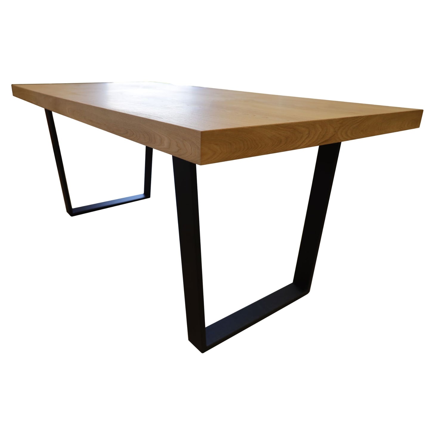 Petunia 9pc 210cm Dining Table Set 8 Wishbone Chair Elm Timber Wood Metal Leg