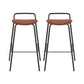 2x Artiss Bar Stools Kitchen Counter Stools Metal Brown