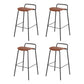 4x Artiss Bar Stools Kitchen Counter Dining Chair Metal Brown