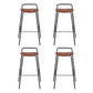 4x Artiss Bar Stools Kitchen Counter Dining Chair Metal Brown