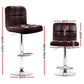 Artiss Set of 4 Bar Stools Gas lift Swivel - Steel and Chocolate