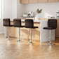 Artiss Set of 4 Bar Stools Gas lift Swivel - Steel and Chocolate