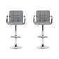 Artiss Set of 2 Bar Stools Gas lift Swivel - Steel and Grey