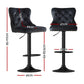 Artiss 1x Velvet Bar Stool Adjustable Height Nailhead Trim Kitchen Counter Stool