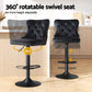 Artiss 4x Velvet Bar Stool Adjustable Height Nailhead Trim Kitchen Counter Stool