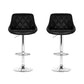 Artiss 2x Bar Stools Leather Padded Gas Lift Stool Black