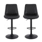 Artiss 2x Bar Stools Kitchen Swivel Gas Lift Counter Chair Diamond Leather Black