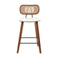 2x Artiss Bar Stools Kitchen Counter Rattan Chairs PU Leather Padding