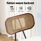 2x Artiss Bar Stools Kitchen Counter Rattan Chairs PU Leather Padding