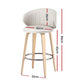 2x Artiss Bar Stools Dining Chairs Contoured Leather Wood Stool