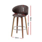 4x Artiss Bar Stools Dining Chairs Contoured Leather Wood Stool