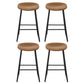 Artiss 4x Bar Stools Kitchen Dining Chairs Counter Stool PU Leather Metal Brown