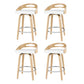 Artiss 4x Bar Stools Swivel Dining Chairs Low Back Counter Seat PU Cushion