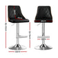 Artiss Bar Stool Bentwood Swivel Adjustable Kitchen Counter Stool Leather Black