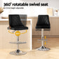 Artiss Bar Stool Bentwood Swivel Adjustable Kitchen Counter Stool Leather Black