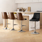 Artiss 4X Bar Stool Wood Swivel Adjustable Kitchen Counter Stool Leather Black
