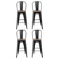 4x Artiss Metal Bar Stools Wooden Seat Retro Counter Stool