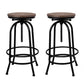 Artiss 2x Bar Stools Adjustable Wood Chairs