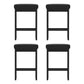 A Set of 4 Artiss Metal Bar Stools PU Seat Dining Counter Chairs