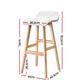 Artiss 2x Bar Stools Wooden Stool White