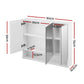 Cefito Bathroom Mirror Cabinet Medicine Adjustable Shelves Wall Hung 900x750mm White