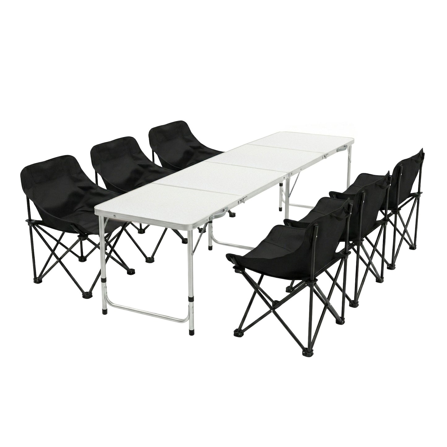 Weisshorn 7pc Camping Table Chair Set Outdoor Folding Aluminium Portable Picnic