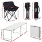 Weisshorn 7pc Camping Table Chair Set Outdoor Folding Aluminium Portable Picnic