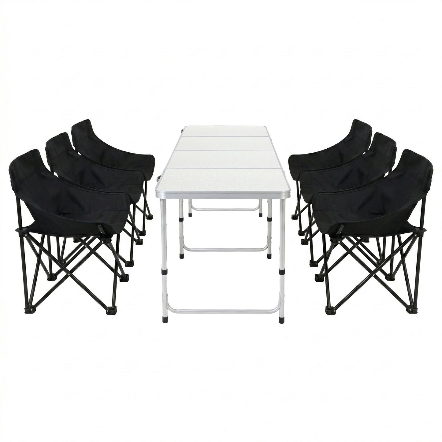 Weisshorn 7pc Camping Table Chair Set Outdoor Folding Aluminium Portable Picnic