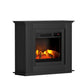 Devanti 2000W Electric Fireplace Mantle Portable Fire Log Wood Heater 3D Flame Effect Black