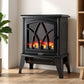 Devanti 2000W Electric Fireplace Heater Stove Freestanding 3D Flame Effect Indoor Space Heaters