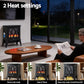 Devanti 2000W Electric Fireplace Heater Stove Freestanding 3D Flame Effect Indoor Space Heaters