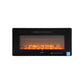 Devanti Electric Fireplace Fire Heater Wall Mounted Insert 3D Flame 1800W Remote Control