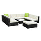 Gardeon 10PC Sofa Set with Storage Cover Outdoor Furniture Wicker