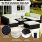 Gardeon 10PC Sofa Set with Storage Cover Outdoor Furniture Wicker
