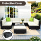 Gardeon 10PC Sofa Set with Storage Cover Outdoor Furniture Wicker
