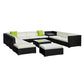 Gardeon 13PC Sofa Set with Storage Cover Outdoor Furniture Wicker