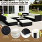 Gardeon 13PC Sofa Set with Storage Cover Outdoor Furniture Wicker