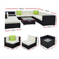 Gardeon 9PC Sofa Set with Storage Cover Outdoor Furniture Wicker