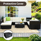 Gardeon 9PC Sofa Set with Storage Cover Outdoor Furniture Wicker