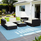 Gardeon 9PC Sofa Set with Storage Cover Outdoor Furniture Wicker