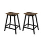 Artiss Bar Stools Set of 2 Kitchen Counter Stools Wooden Industrial Rustic Brown